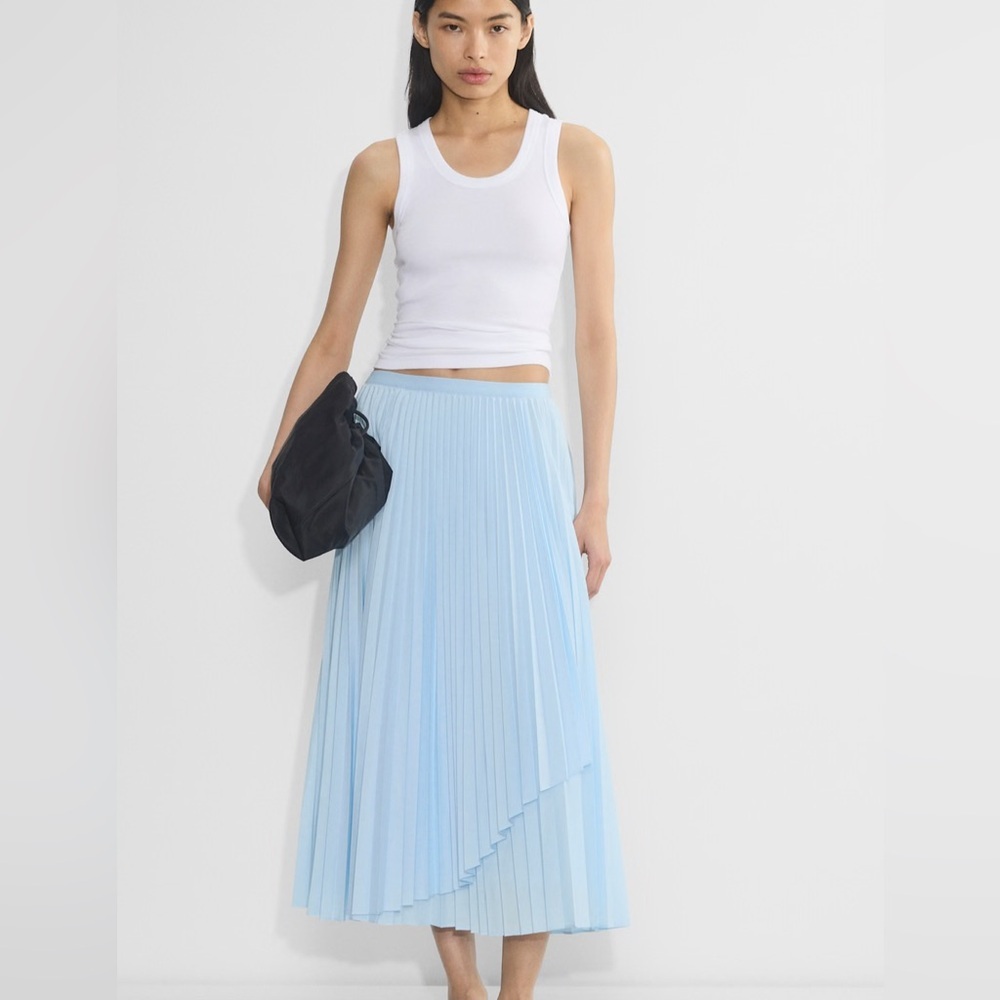 ALL CLOTHING- SKIRTS- LADDER POPLIN SKIRT POPLIN PLEATED MAXI SKIRT - Picture 6 of 16